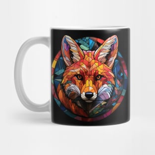 Geometric Stained Glass Fox Mug